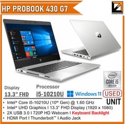 HP ProBook 430 G7 Core i5 10th Gen 8GB 256GB SSD — image 1