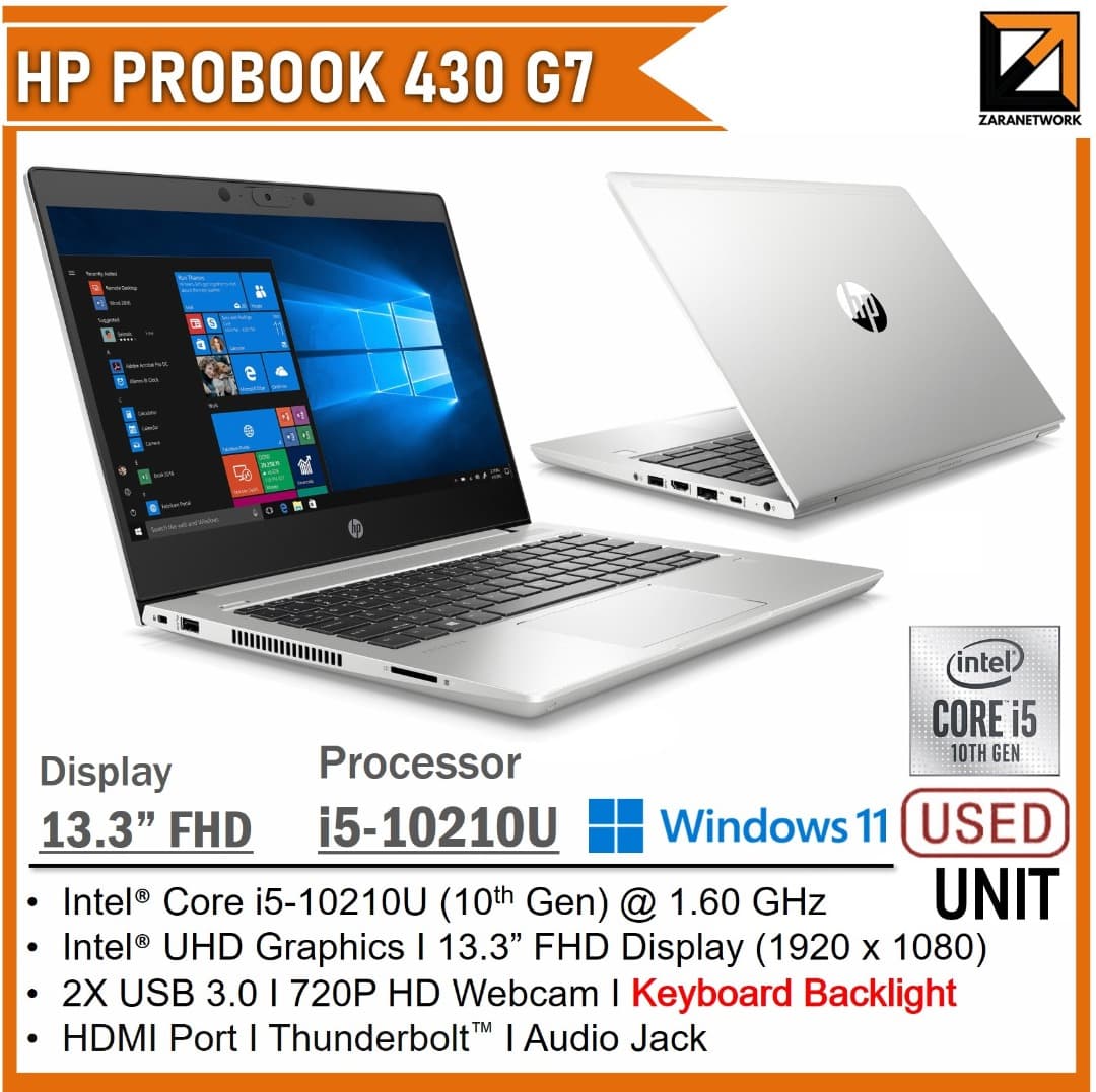 HP ProBook 430 G7 Core i5 10th Gen 8GB 256GB SSD — image 1