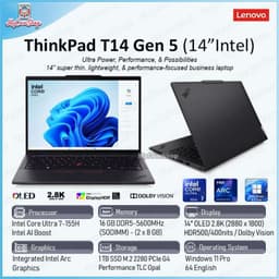 Lenovo ThinkPad T14 Gen 5 Ultra 7 16GB 512GB DOS