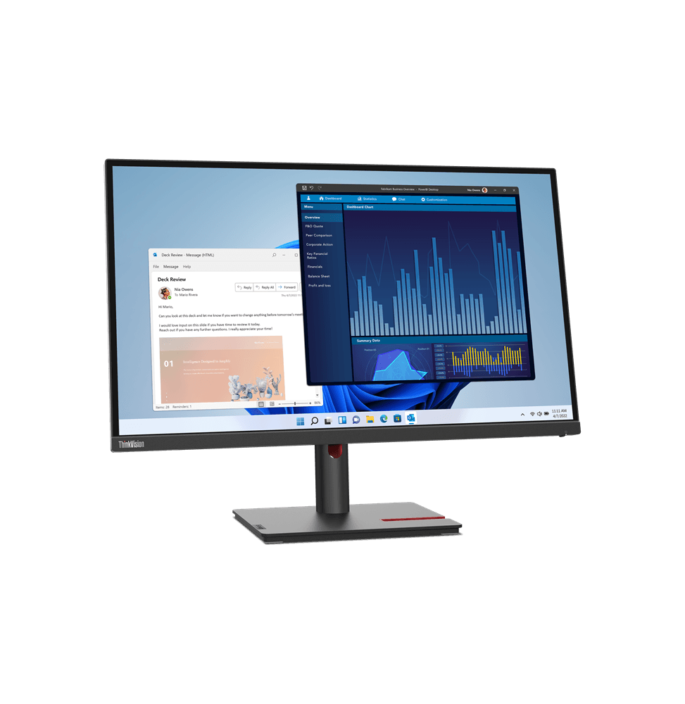 Lenovo ThinkVision T27p-30 27-Inch 4K Monitor with USB-C to USB-C, 60Hz