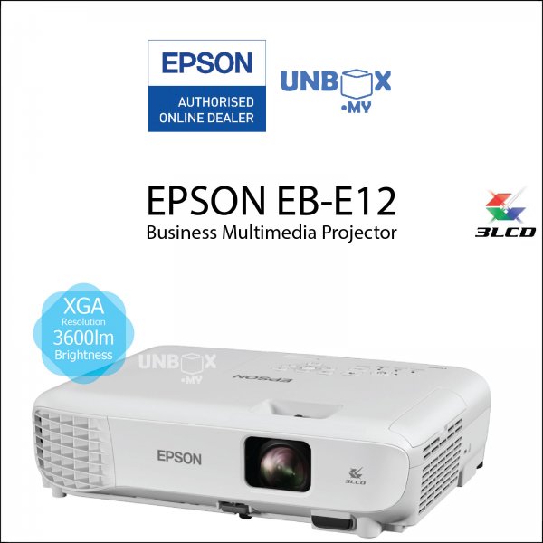 Epson EB-E12 Projector (3600 Lumens)