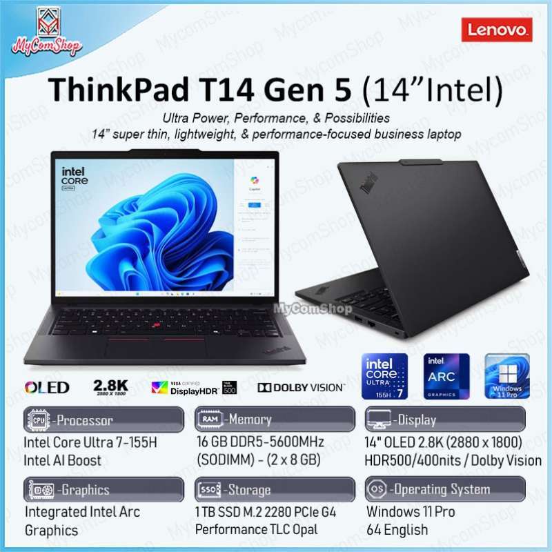 Lenovo ThinkPad T14 Gen 5 Ultra 7 16GB 512GB DOS